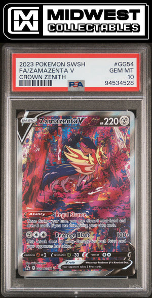 Pokémon Fa/Zamazenta V - 2023 Pokemon Sword And Shield Crown Zenith #GG54 - Card ID# 10091