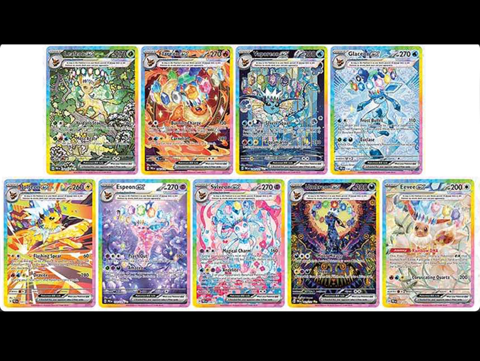 Special Illustration Rares of All Eeveelution ex Cards Teased from “Prismatic Evolutions!”