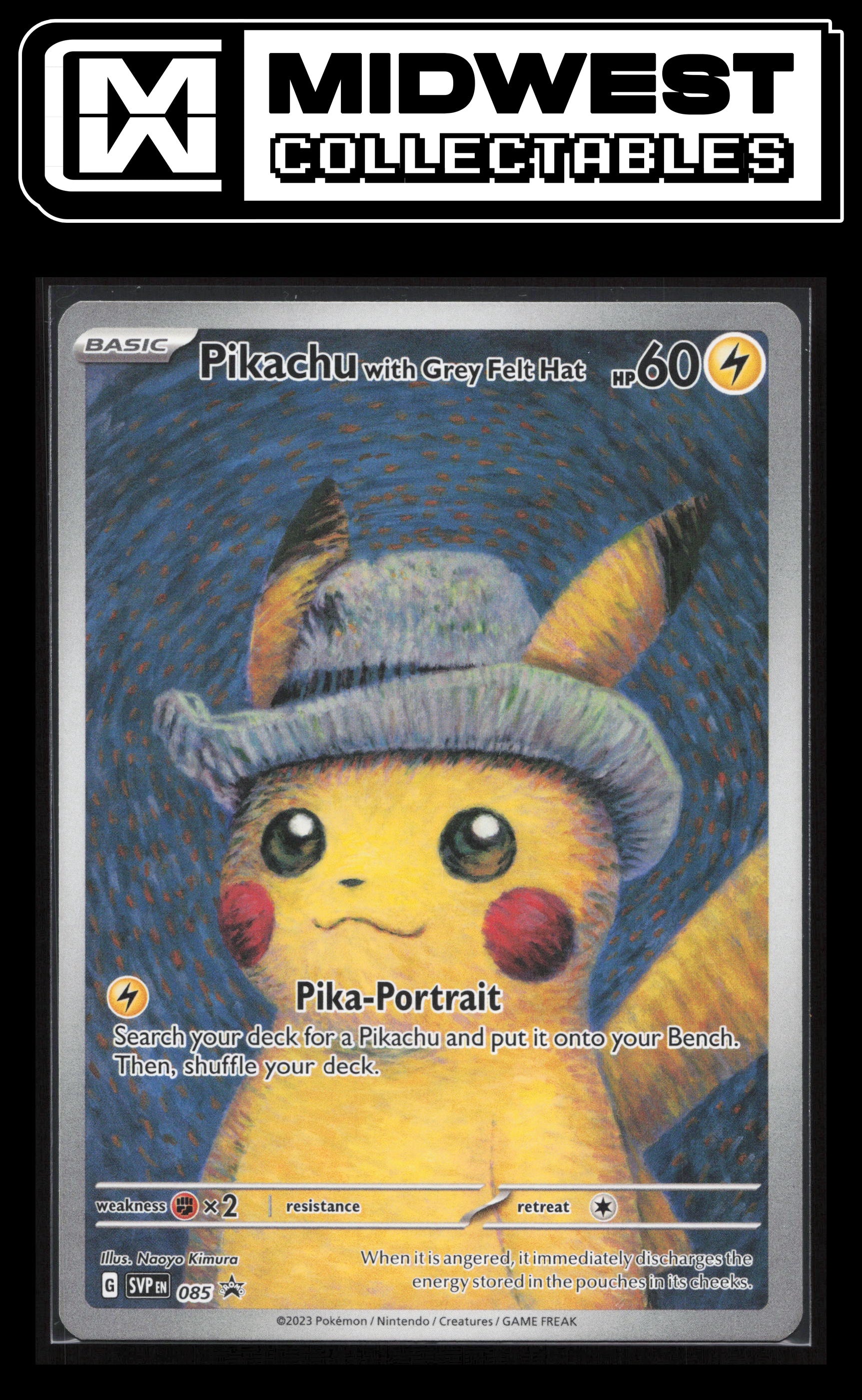 Pokémon Pikachu with Grey Felt Hat - SV: Scarlet & Violet Promo Cards #085 - Card ID# 10051