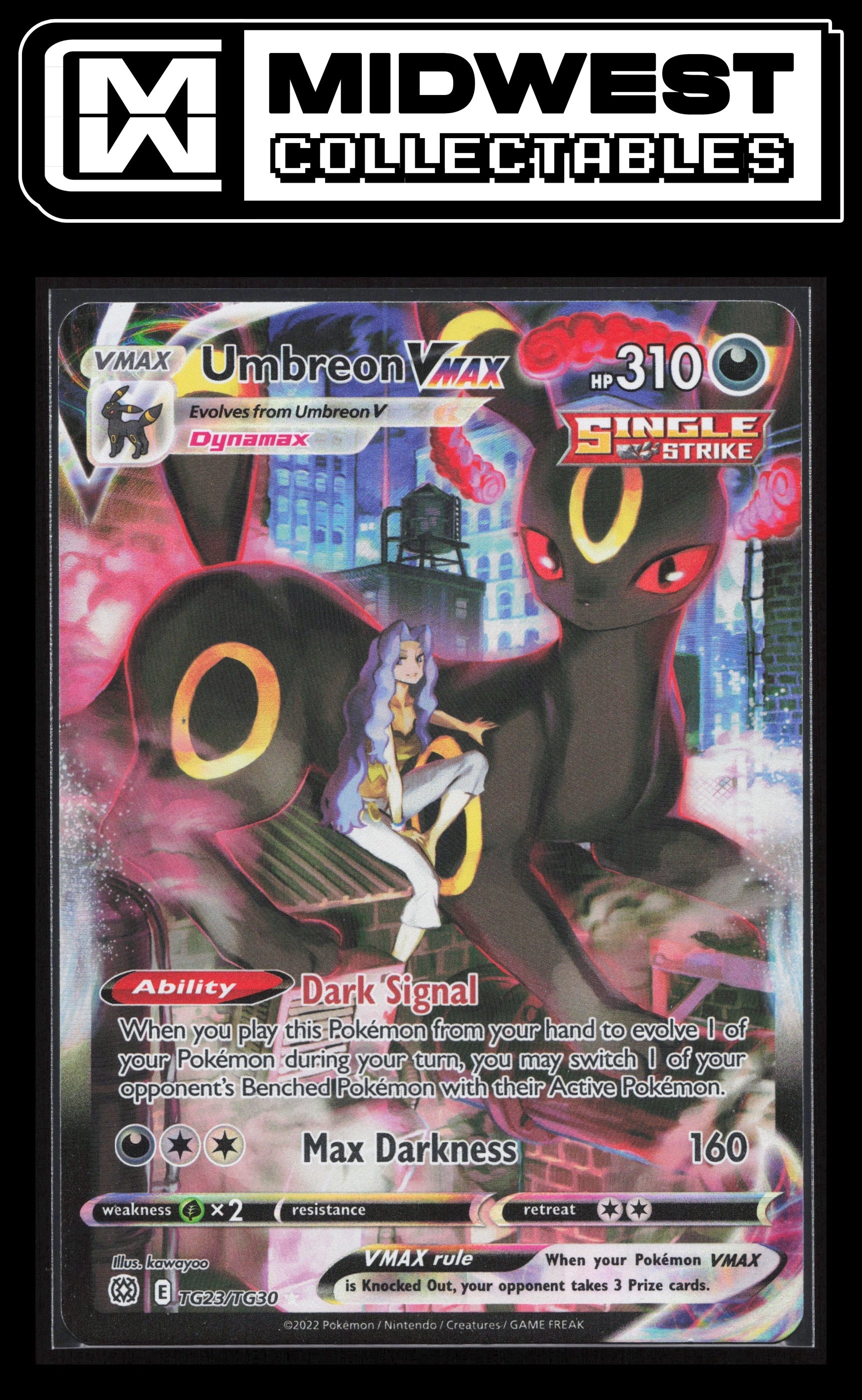 Pokémon Umbreon VMAX - SWSH09: Brilliant Stars Trainer Gallery #TG23/TG30 - Card ID# 10069