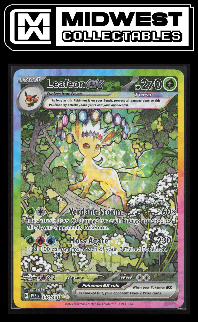 Pokémon Leafeon ex - SV: Prismatic Evolutions #144/131 - Card ID# 10071