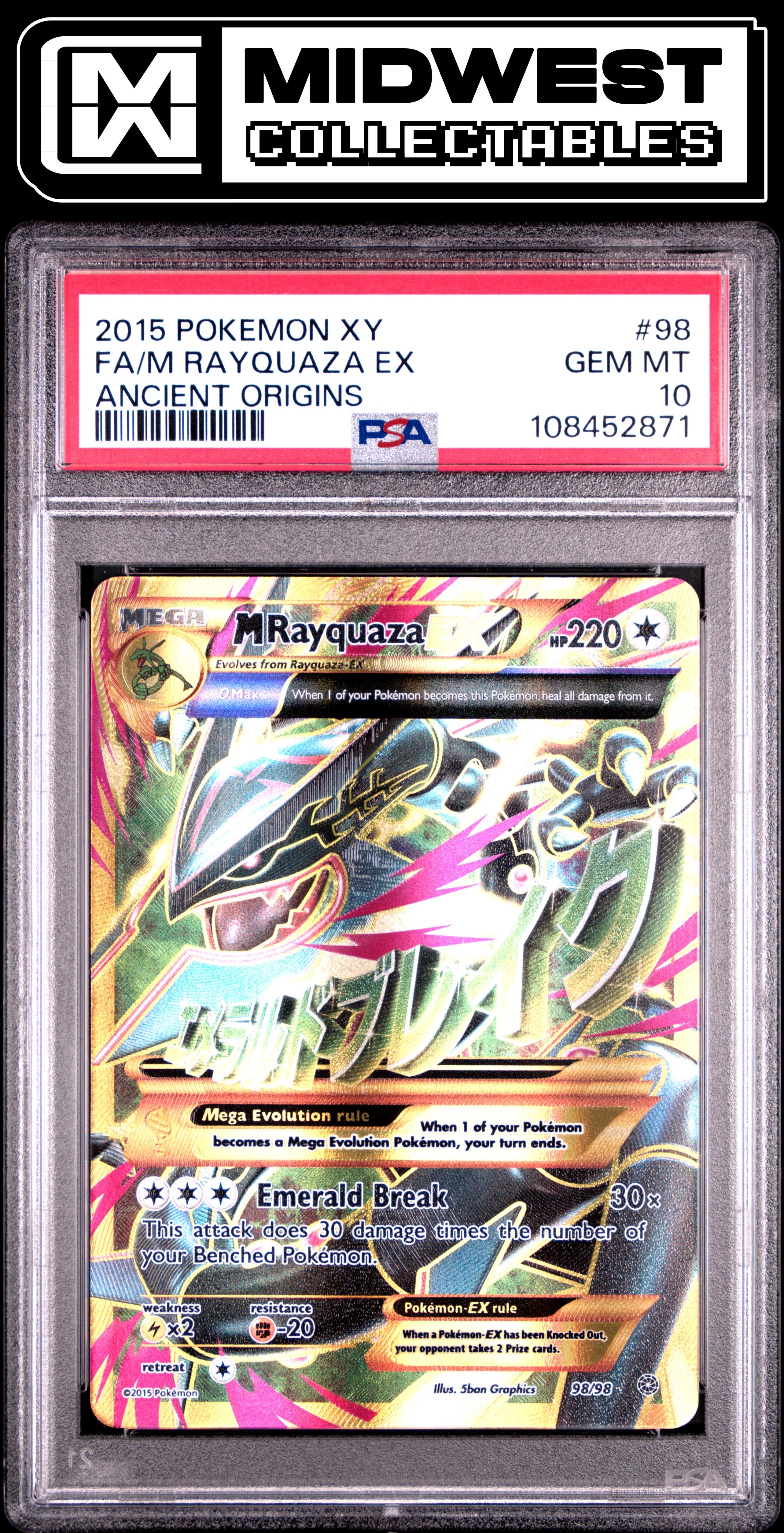 Pokémon Fa/M Rayquaza Ex - 2015 Pokemon Xy Ancient Origins #98 - Card ID# 10079