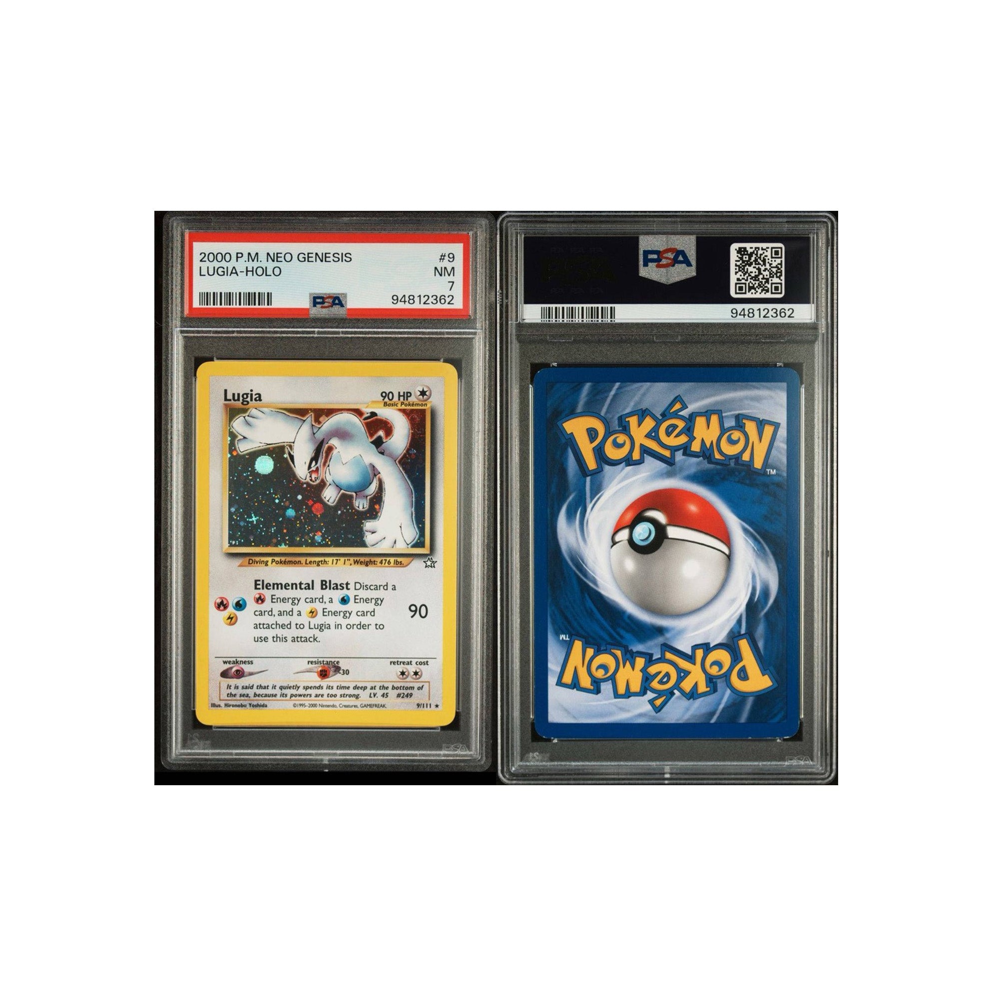 Pokémon 2000 Neo Genesis Lugia - Holo #9 PSA NM 7 [94812362]
