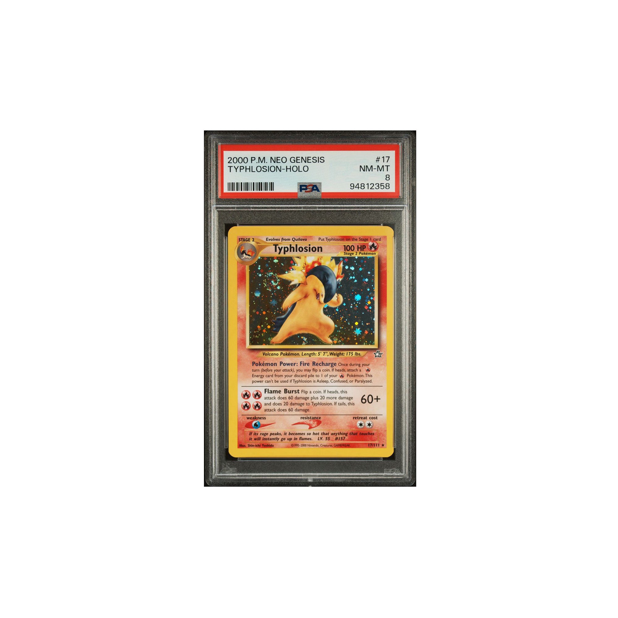 Pokémon 2000 Neo Genesis Typhlosion - Holo #17 PSA NM-MT 8 [94812358]